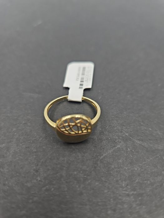 Złoty pierścionek ażurowy owalny 585 GOLD MONEY
