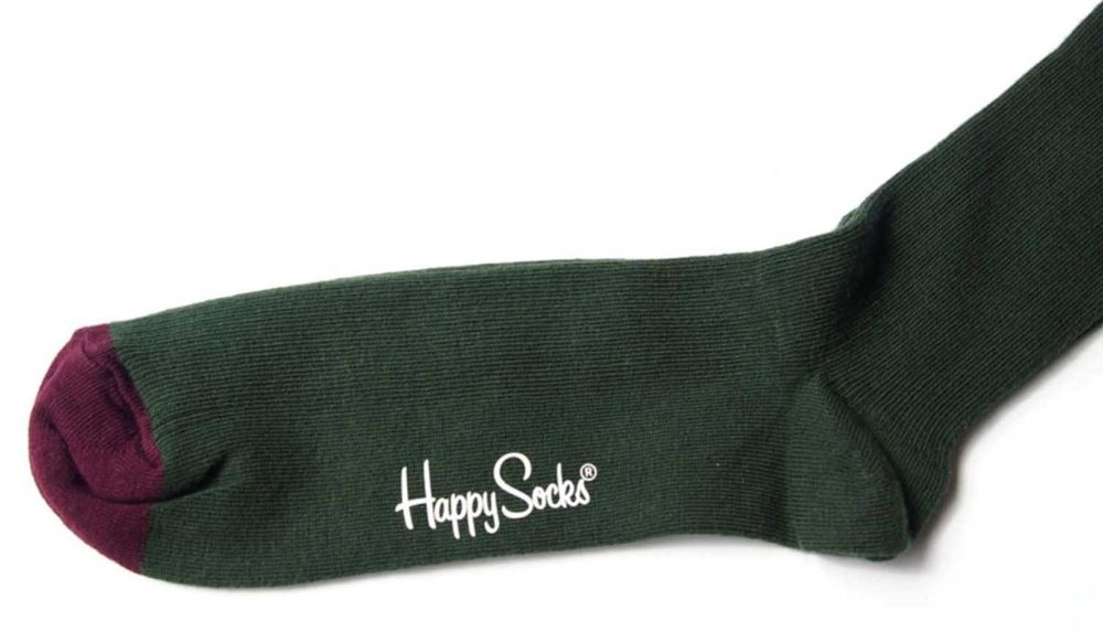 Nowe skarpety Happy Socks Tennis Crew EU 41-46 zielone z haftem tenis.