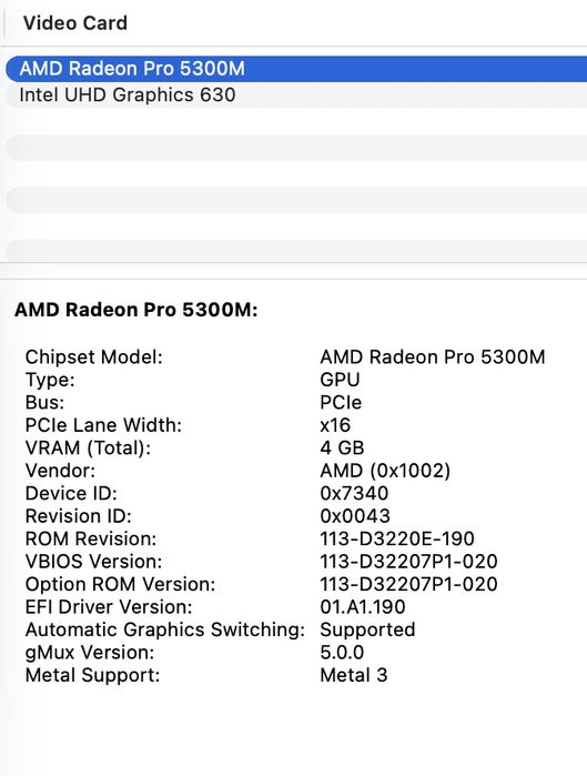 MacBook Pro 16’ 2019 Intel i9 32Gb 1Tb SSD Redeon 5300 4Gb