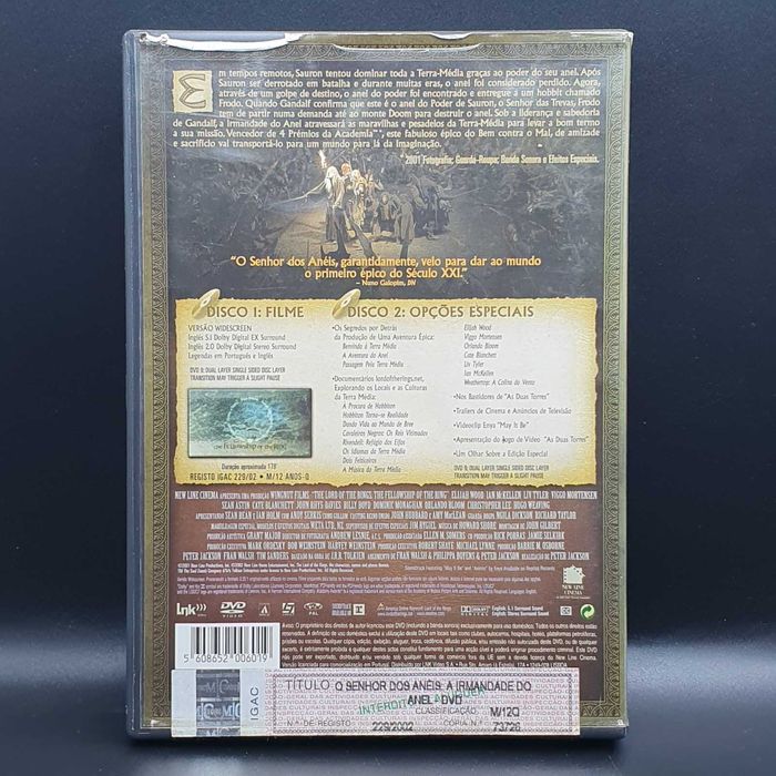 Filme O Senhor Dos Aneis: A Irmandade Do Anel (2xDVD) Ref. VS-VI