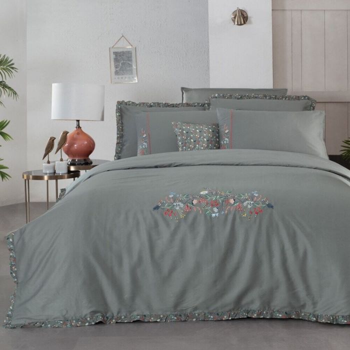 Постельное белье Sarev Nitra премиум сатин 300ТС евро с вышивкой