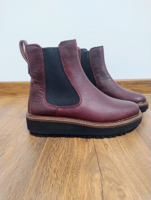 Botki Clarks Burgundowe