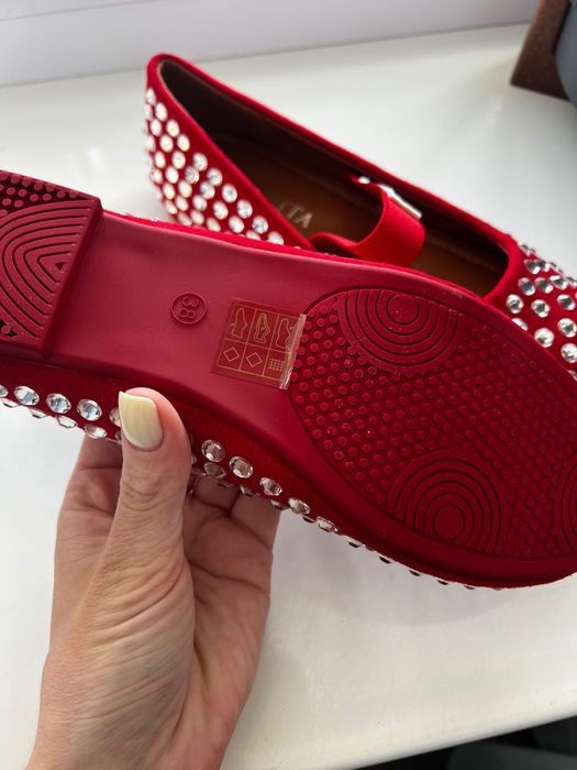 Балетки із стразами в стилі MiuMiu!