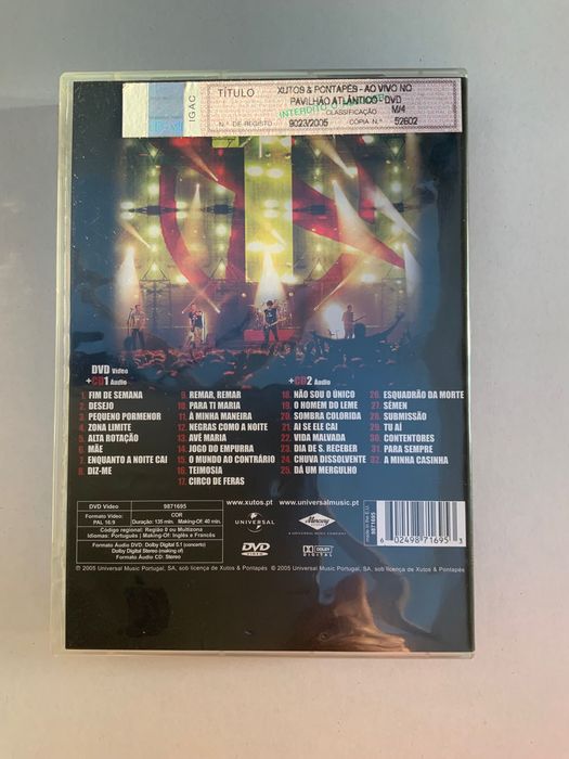 Xutos & Pontapés - Ao vivo no Pavilhão Atlântico DVD