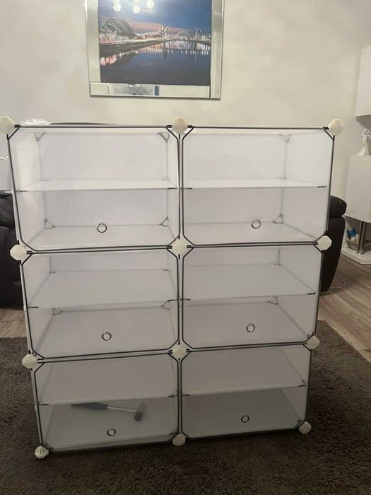 Modułowe pudełka do przechowywanie 6 sztuk mocne stabilne