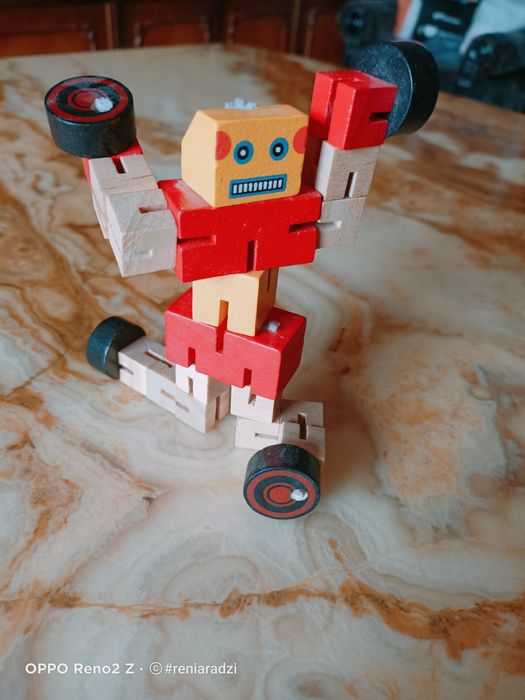 Zabawka, Minecraft ludzik, drewniany