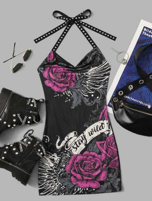 Vestido curto punk