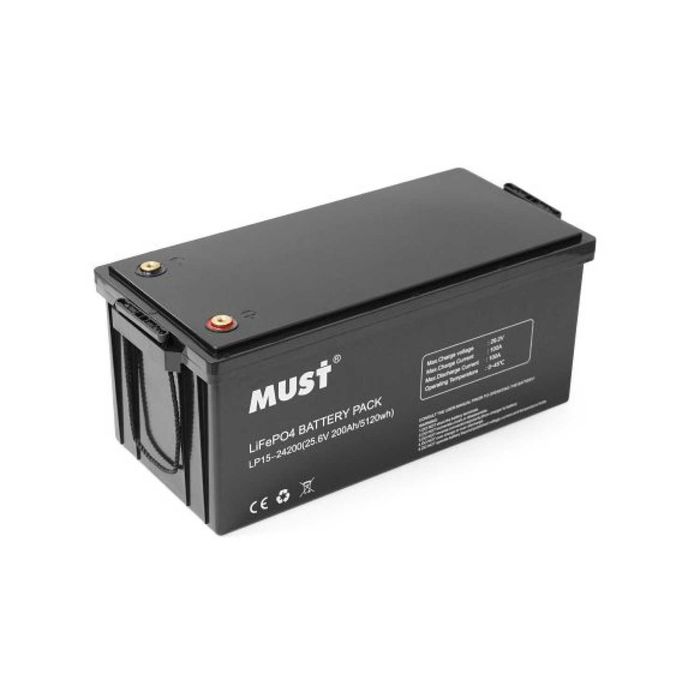 Аккумулятор LiFePO4, 5кВт, 25,6В Must LP15-24200, 200AH, (5120 W*h)