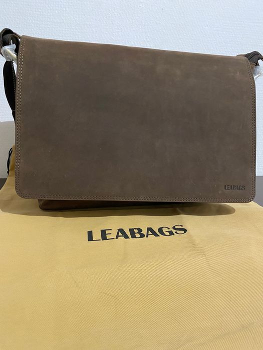 Torba kurierska LEABAGS ze skóry bawolej z efektem vintage.