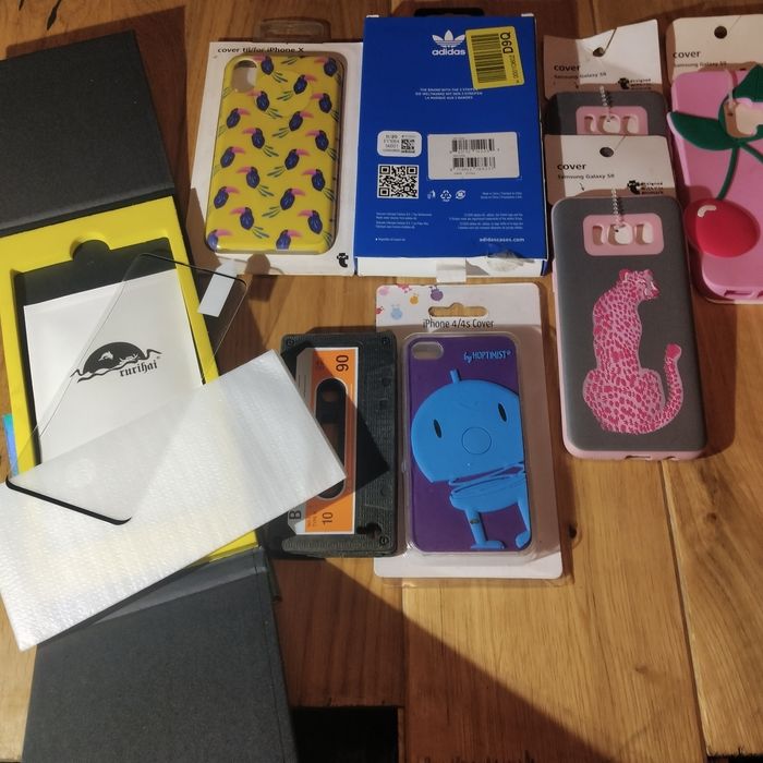 Szkło har S10 ,etui 7 szt. iPhone,Samsung