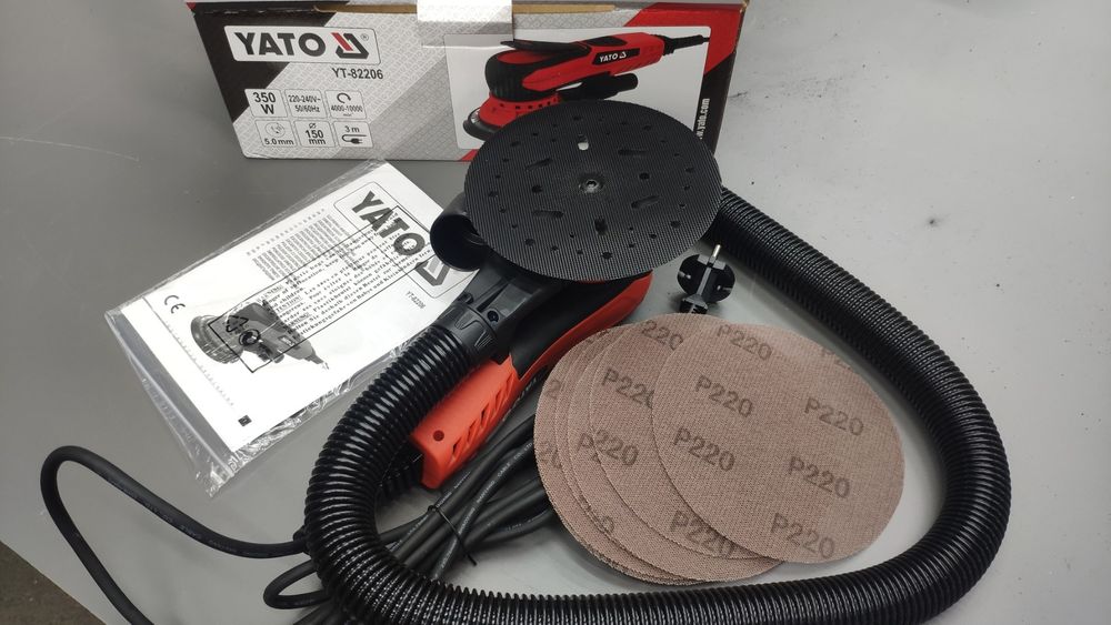 Шлифовальная машина 150 мм 350Вт с регулировкой скорости YATO YT-82206