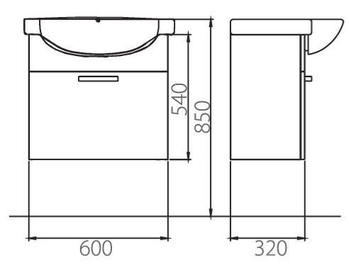 Підвісна тумба для умивальник Акцент 65 (Colombo)