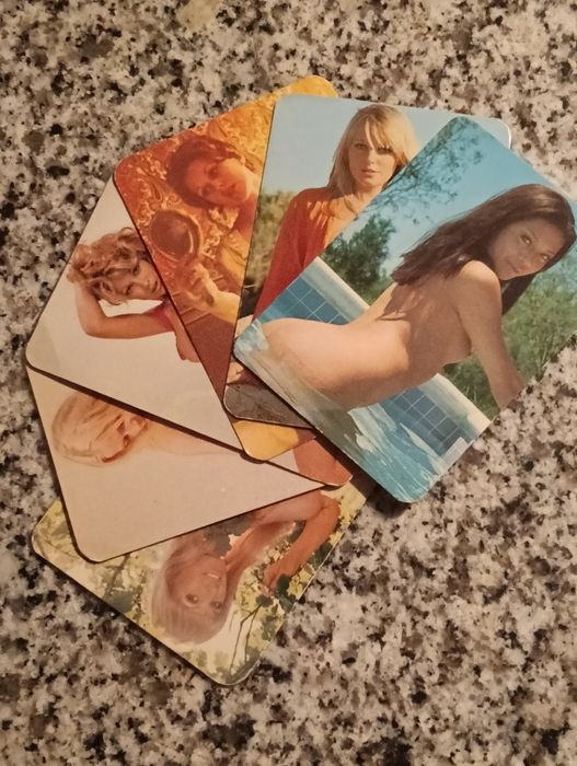 Lote de seis calendários eróticos anos 70