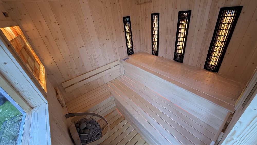 Sauna ogrodowa PREMIUM na wymiar z montazem na miejscu.