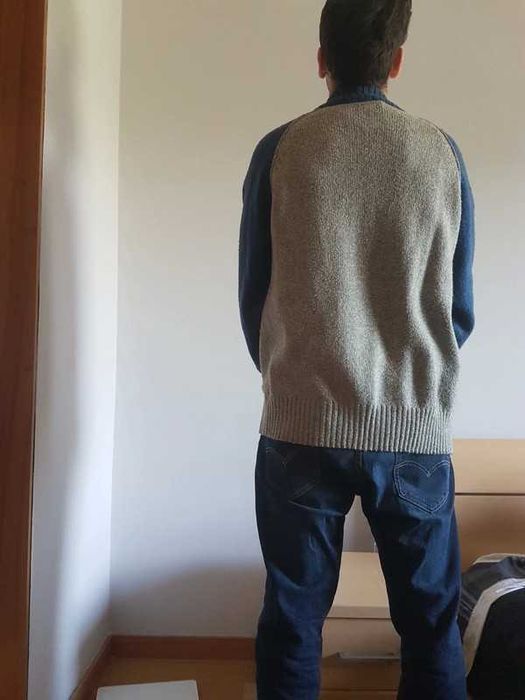 Casaco Springfield Original - Tamanho L -  Cinza e Azul