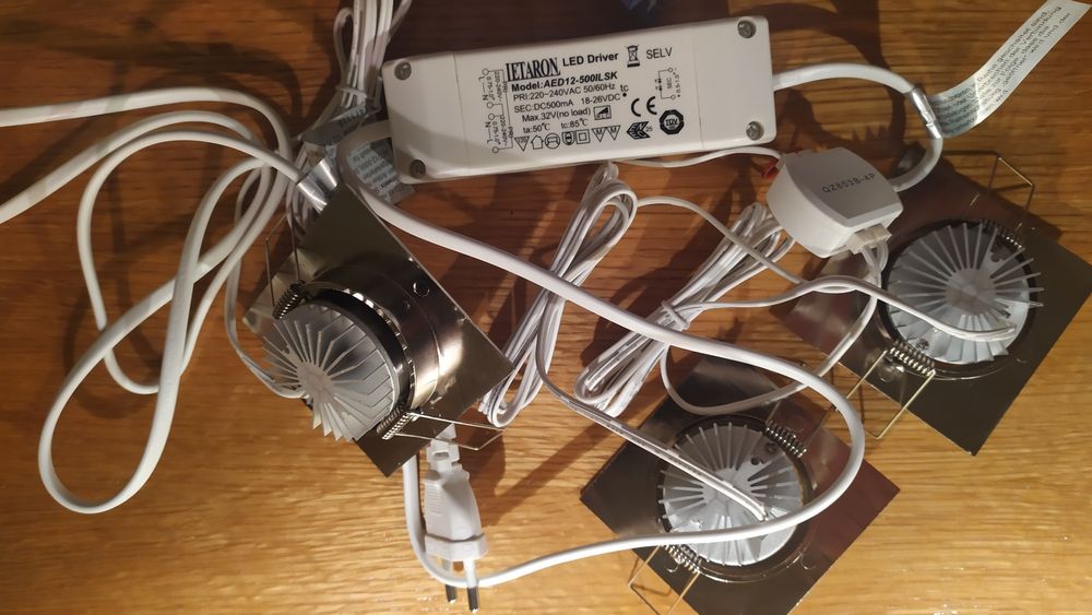 Lampy,3 Punkty ledowe  podsufitowe -solidne, trwałe