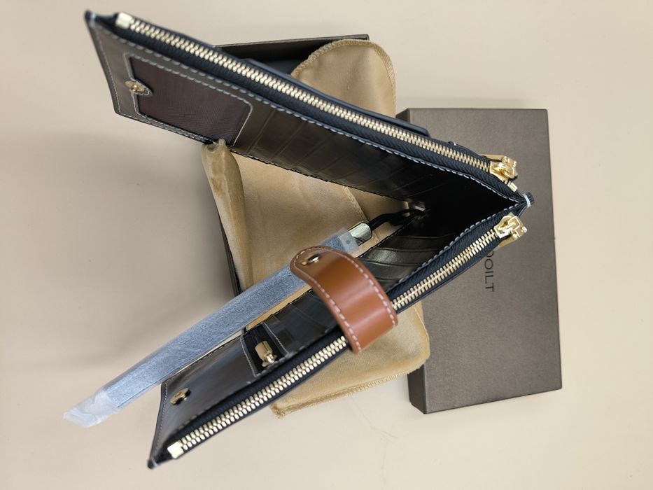 Portfel skórzany Andoilt blokowanie Rfid prezent