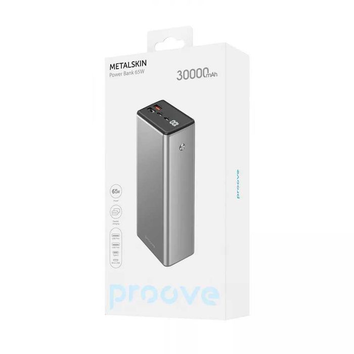 Павербанк для ноутбука Proove Metalskin 30000mAh 65W