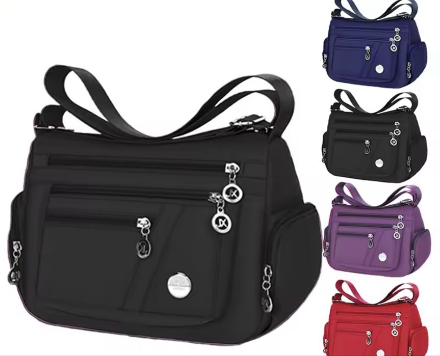 Bolsa feminina de nylon leve e resistente para dia a dia