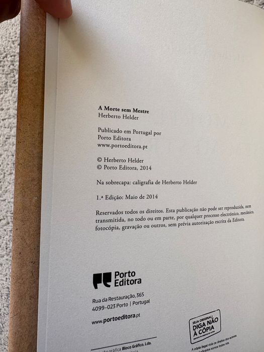 Herberto Helder: Primeiras edições (Servidões, Morte, Canhotos, Letra)