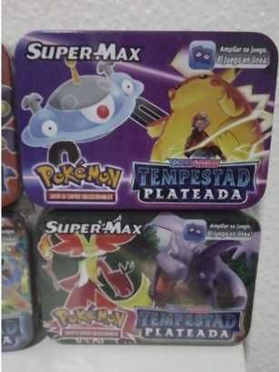 Conjunto 4 latas Pokémon “Tempestad Plateada” (idioma Espanhol)