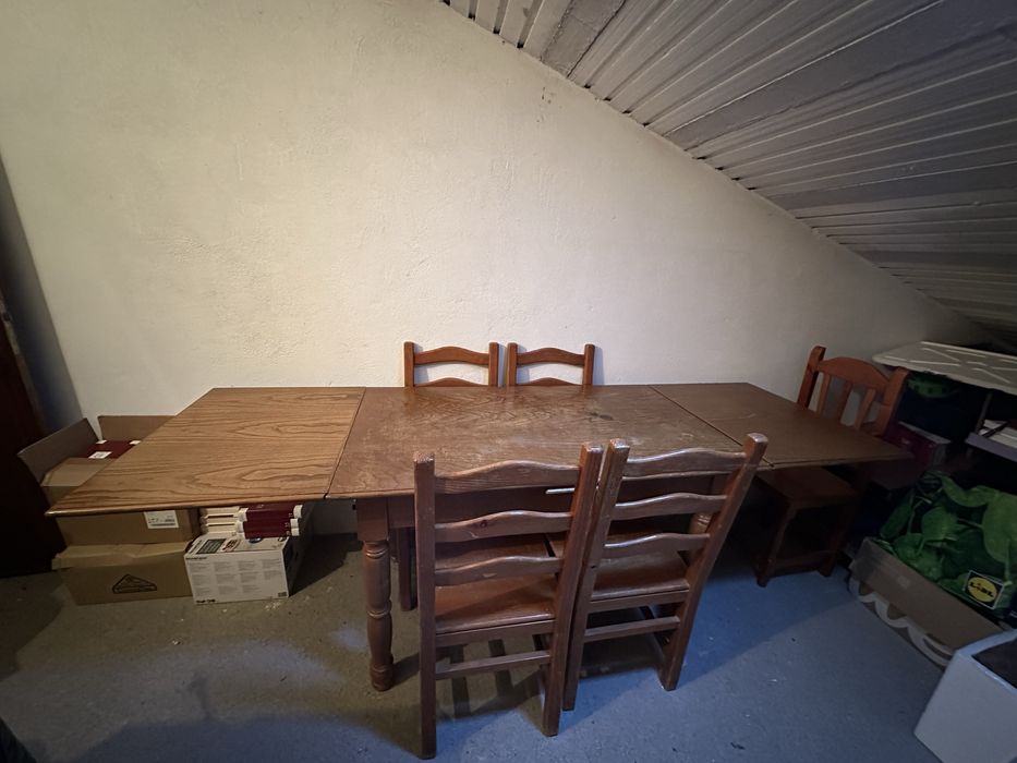 Mesa extensivel de madeira