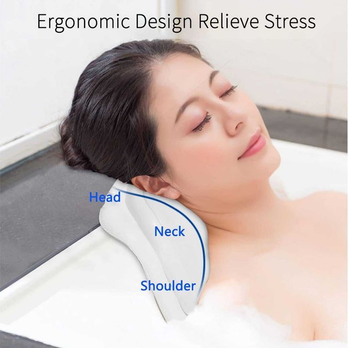 Ergonomiczna poduszka do kąpieli z przyssawkami – Lonkenn