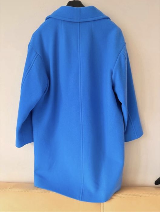 Niebieski jesienny płaszcz Massimo Dutti S