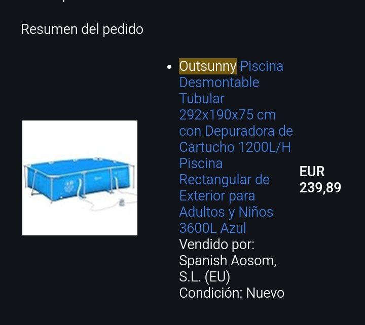 Piscina de Lona 2metros por 3