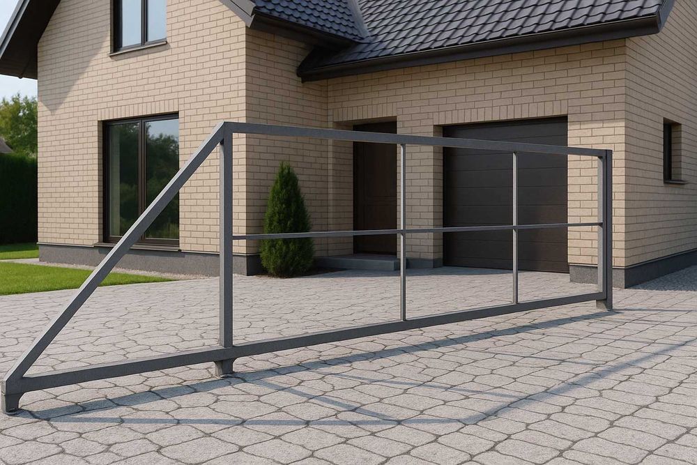 Сучасні ворота для будинку відкатні Чернівці— жалюзі, ранчо, автомат