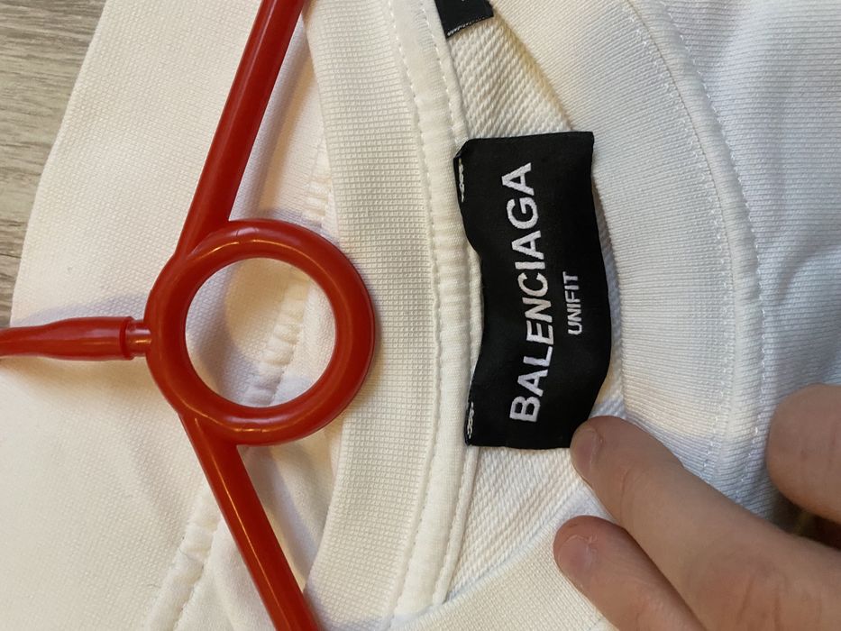 Balenciaga bluza damska beżowa/ecru logo