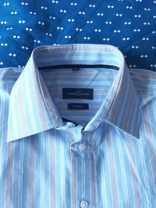 niebieska męska koszula Lorenzo Calvino