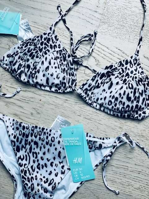 Strój kąpielowy dwuczęściowy bikini panterka H&M Rozm. 36