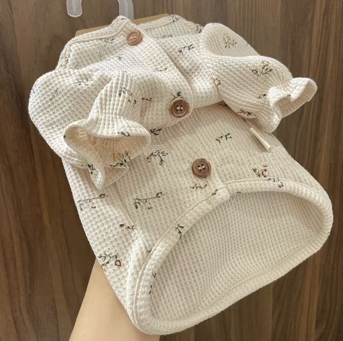 Одяг для собак / Сукня вафельна