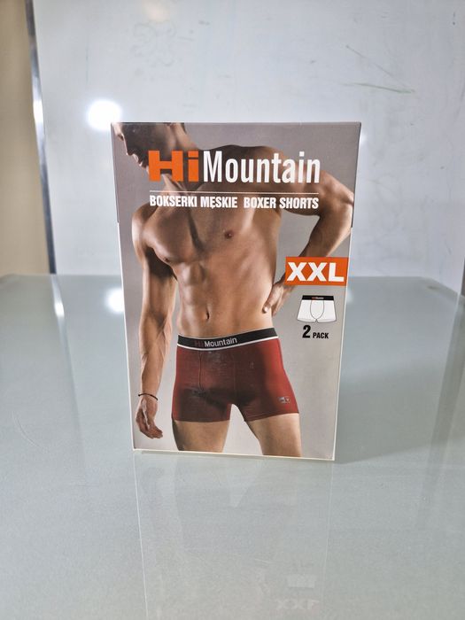 HiMountain Bokserki Męskie 2-Pak Czarne i Czerwone Rozmiar XXL