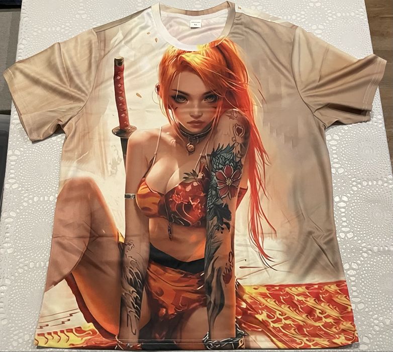 Koszulka 3D „Wojowniczka” XL z krótkim rękawem