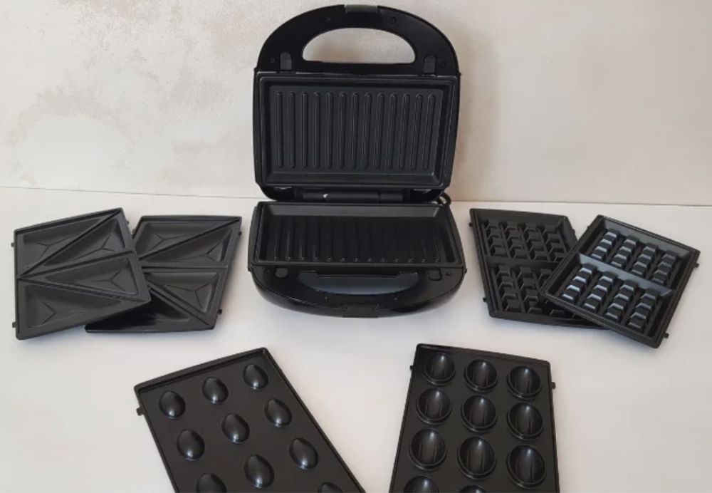 Мультимейкер 4в1 бутербродница сендвичница вафельница Rainberg RB-5408