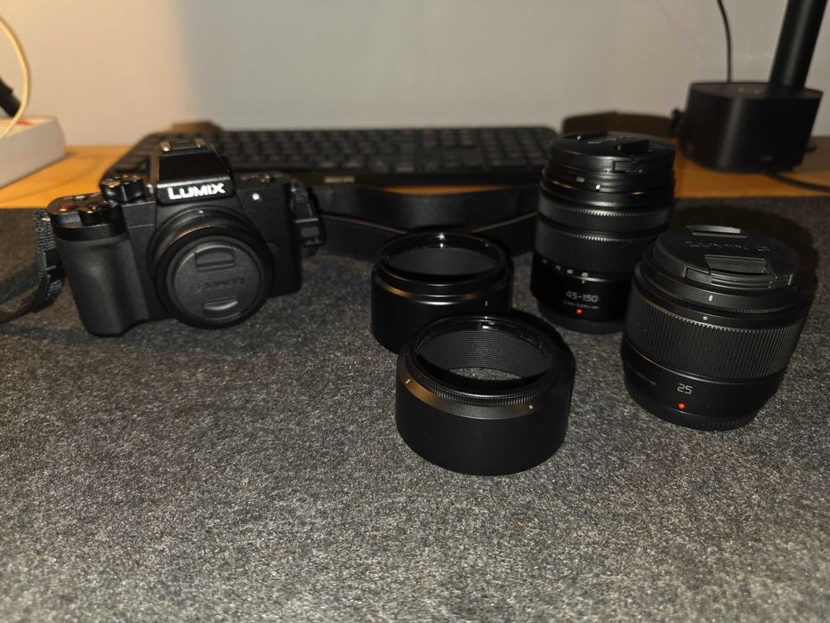 Panasonic Lumix G100D + 3 lentes, nova