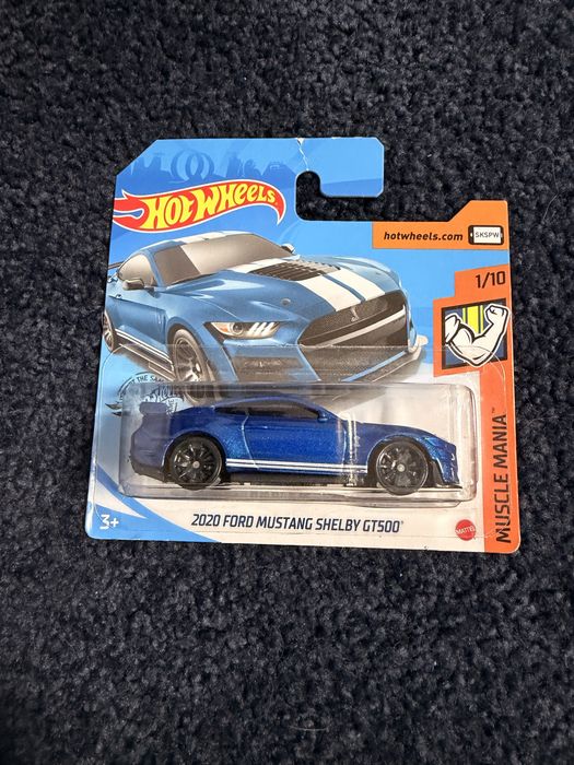 Hot wheels 2020 ford mustang shelby gt500 granatowy