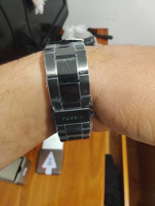 Relógio Fossil Neutra Chrono mostrador azul fumado e Bracelete de Aço inoxidável ( FS6111 ) novo