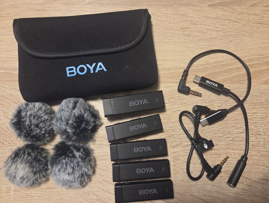 Mikrofony BOYA BY-4 bezprzewodowe usbC idealne