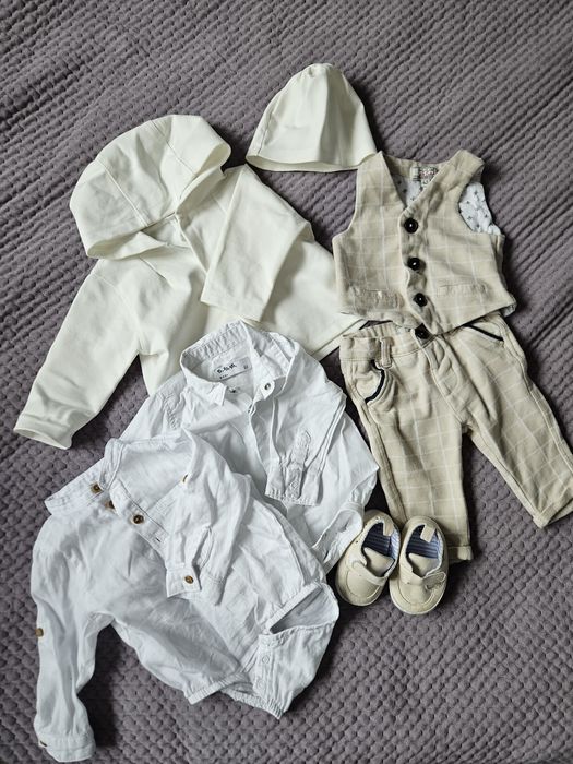 Zestaw na chrzest dla chłopca, komplet, garnitur, koszula