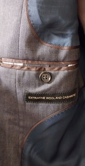 Blazer Massimo Dutti Azul/Cinza N 52 2 Botões