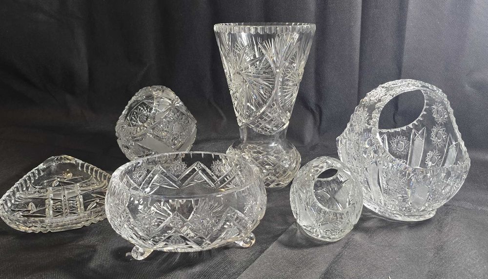 Masywna Cukiernica kryształowa 1,15 KG – BOMBONIERA – stan idealny