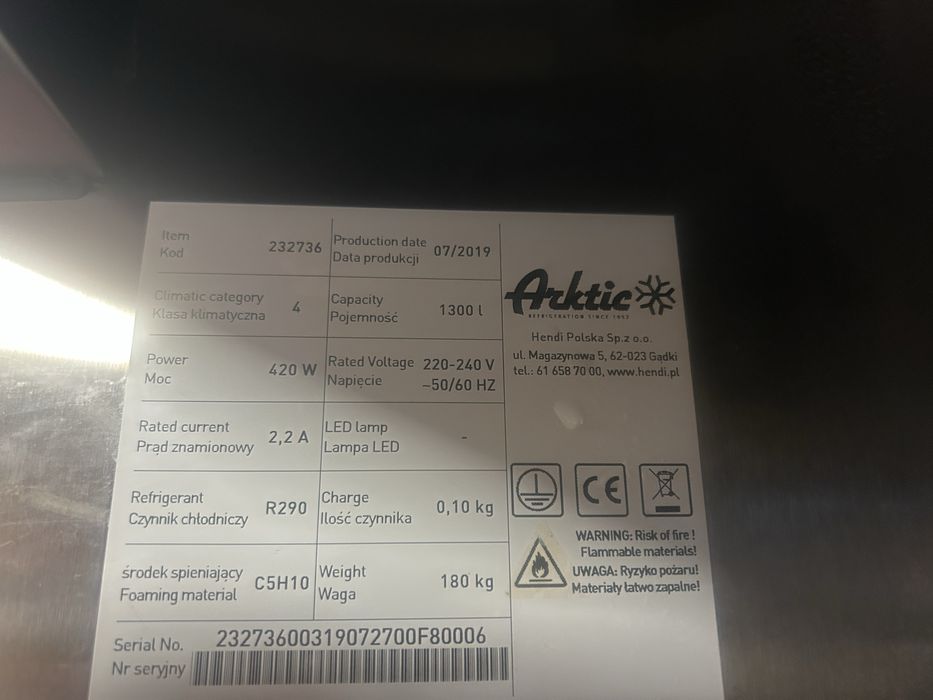 Sprzedam duzą chlodnie dwudrzwiowa Arctic