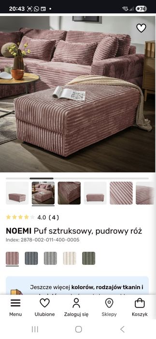Pufa prostokątna nowa