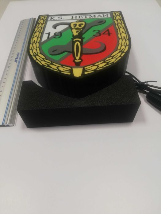 Herb klubu Hetman Zamość. Lampka led na biurko.