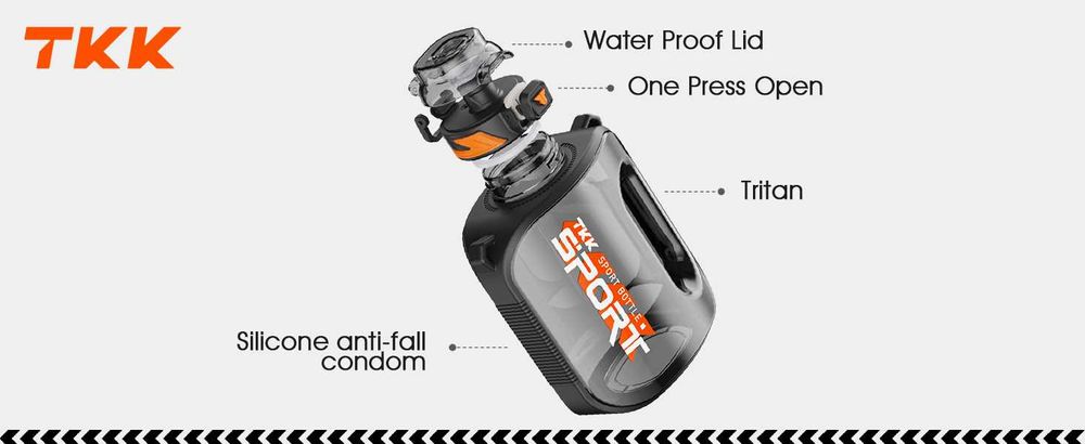 Пляшка для води шейкер для залу спортивна вело TKK 1022 1600мл Тритан