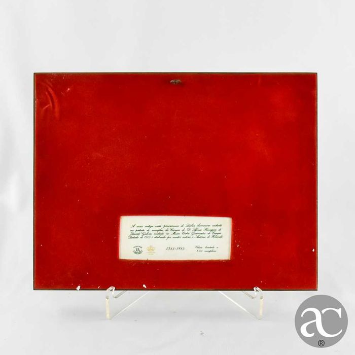 Quadro / Placa em porcelana Vista Alegre “Vista Panorâmica de Lisboa”