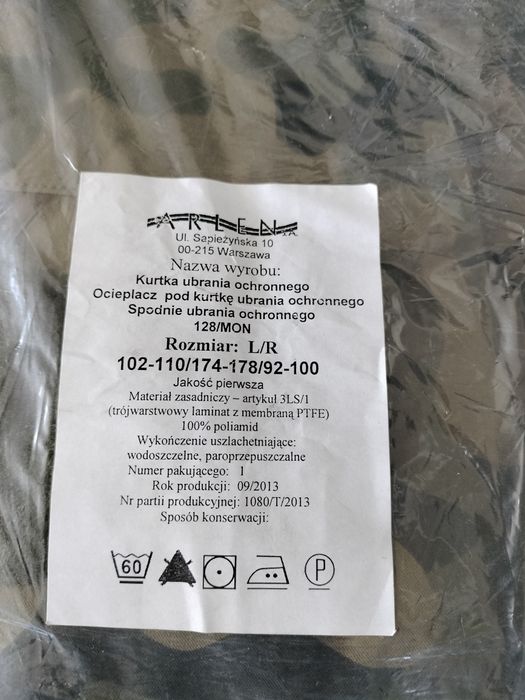 Kurtka wojskowa (goratex) + polar - kpl.